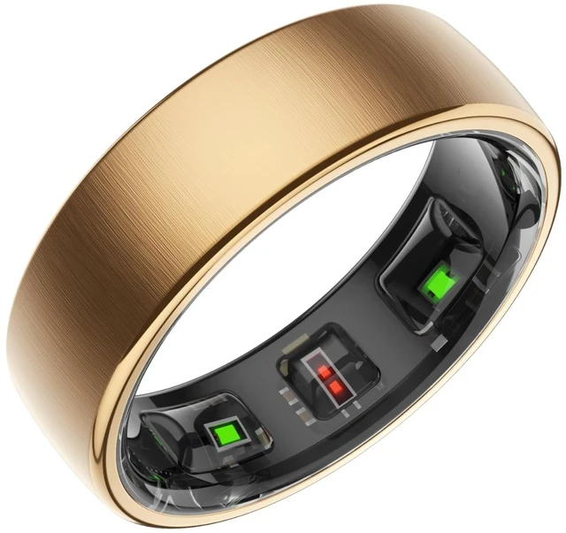 Main image of Gen Pro 2 Smart Ring for Men & Women's, Qring with No APP Subscription with Heart Rate, Wireless Chargeing, Sleep Monitoring & Remote Camera Control, Waterproof Ring (Gold, 11)