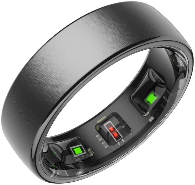 Main image of Gen Pro 2 Smart Ring for Men & Women's, Qring with No APP Subscription with Heart Rate, Wireless Chargeing, Sleep Monitoring & Remote Camera Control, Waterproof Ring (Black, 9)