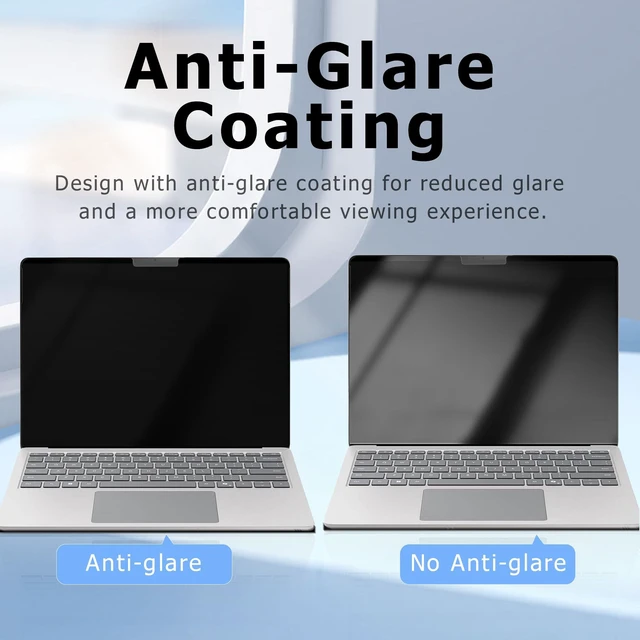 Alt view image 6 of 7 - Magnetic Privacy Screen for Surface Laptop 7/8 15 Inch Removable Privacy Filter, Side View Protection, Easy Magnetic Attachment for Business & Travel