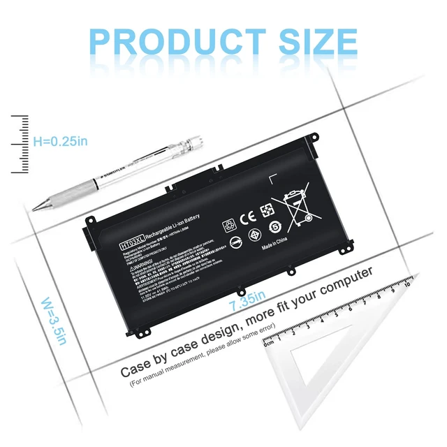Alt view image 2 of 7 - HTO3XL Laptop L11119-855 HT03XL Battery Compatible with HP Pavilion 14 15 17 15-CS 15-DA 15-DB Series 15-DA0012DX 14-CE0068ST 15-CS3073CL 15-CS3153CL 15-CS2064ST 15-DA0014DX HT03041XL