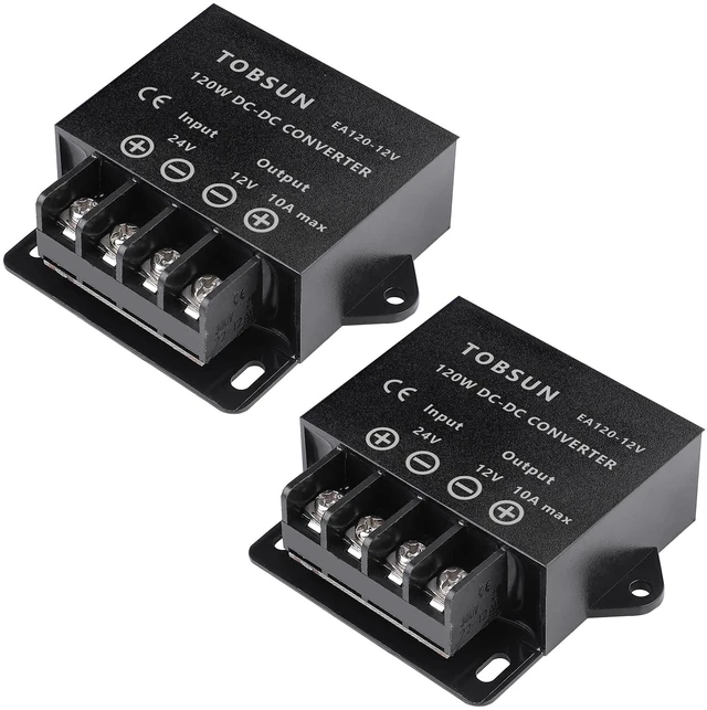 Main image of 2 Pack DC 24V to 12V 10A 120W Step Down Buck Converter Voltage Regulator Reducer Power Converter Mini Module 12V Transformer