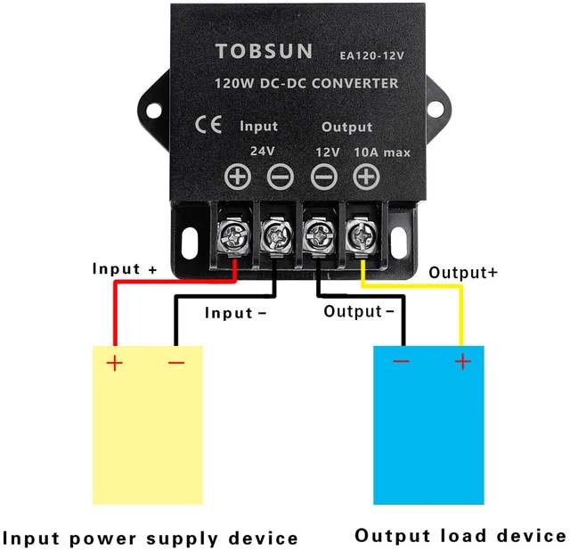 Alt view image 2 of 7 - 2 Pack DC 24V to 12V 10A 120W Step Down Buck Converter Voltage Regulator Reducer Power Converter Mini Module 12V Transformer