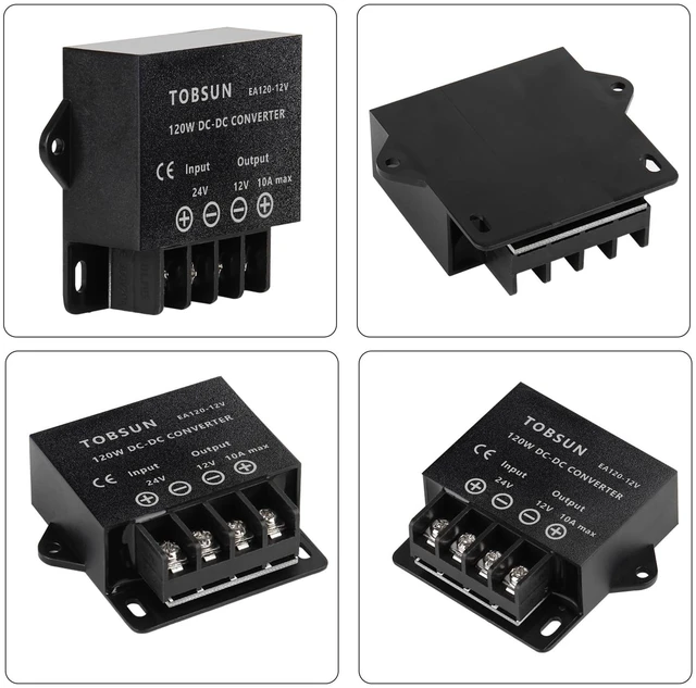Alt view image 4 of 7 - 2 Pack DC 24V to 12V 10A 120W Step Down Buck Converter Voltage Regulator Reducer Power Converter Mini Module 12V Transformer