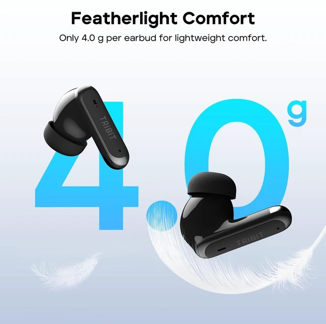 Alt view image 4 of 7 - FlyBuds C3 Noise Cancelling Wireless Earbuds, 6-Mic Clear Calls Bluetooth 6.0, Deep Bass Sound, 35H Playtime, IP55 Waterproof, Custom EQ via App, Lightweight, Comfortable Fit, Sports, Black