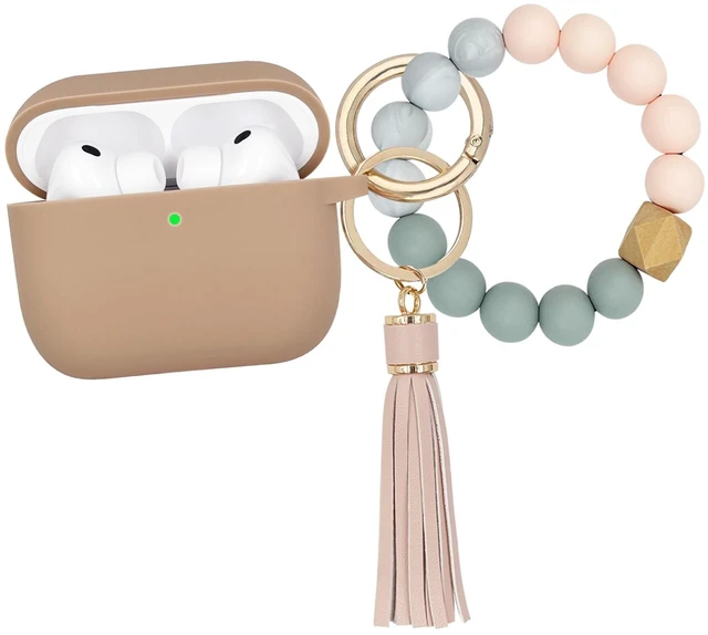 Main image of Compatible with Airpods Pro Case Cover with Bracelet Keychain for Apple Airpod Pro Case (Milk Tea)