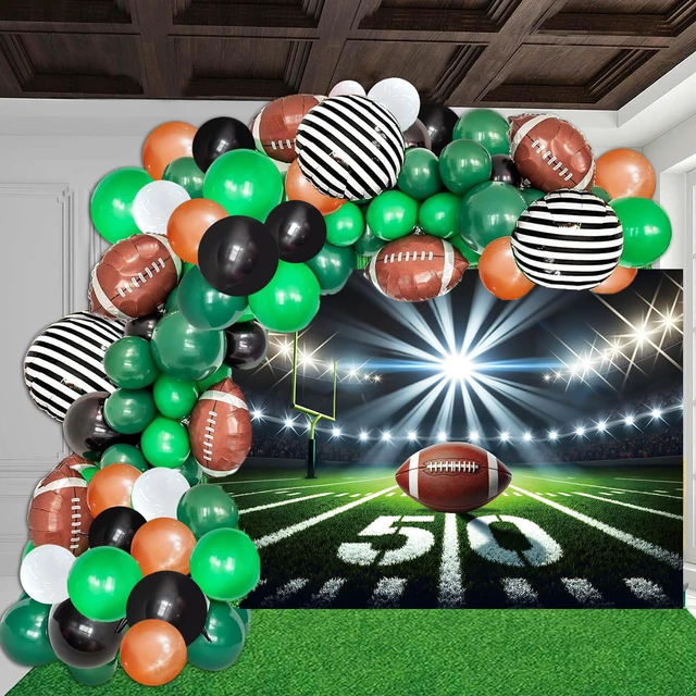 Alt view image 3 of 7 - Football Stadium Night Backdrop Bowl Night Spotlight Football Field Photography Background Adults Kids Baby Shower Sport Birthday Party Decorations Banner Photo Props (8x6FT)