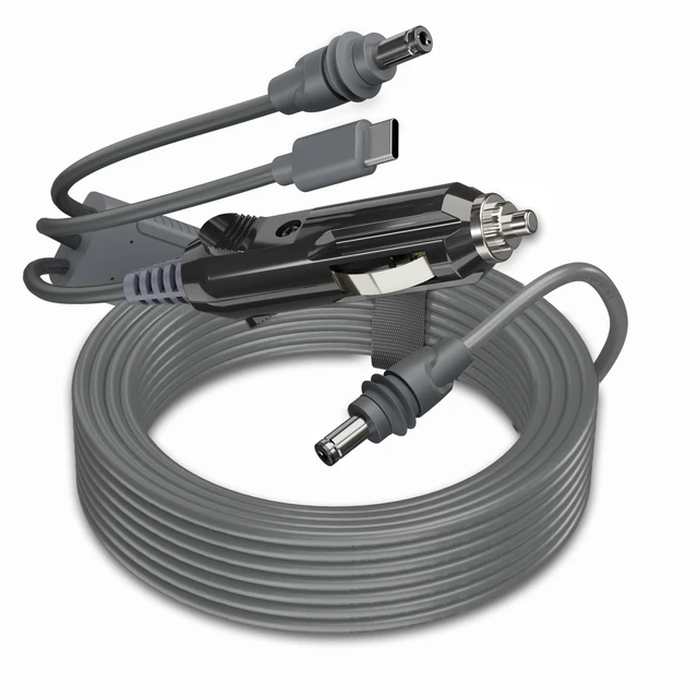 Main image of Starlink Mini Cable with Waterproof Silicone Ring, Starlink Mini Cord Starlink Mini Power Cable Compatible with Outdoor 3-in-1 to DC Accessories for Starlink Mini Car Adapter (16.4FT/5M)