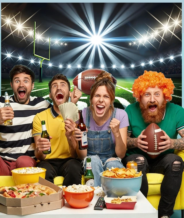 Alt view image 6 of 7 - Football Stadium Night Backdrop Bowl Night Spotlight Football Field Photography Background Adults Kids Baby Shower Sport Birthday Party Decorations Banner Photo Props (8x6FT)