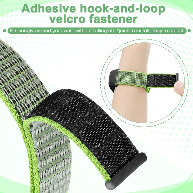 Alt view image 5 of 7 - 4 Pack Nylon Watch Bands Compatible with Fitbit Charge 6/Fitbit Charge 5, Adjustable Breathable Replacement Nylon Wristband Fitbit Charge 5 Charge 6 Sport Strap for Women Men