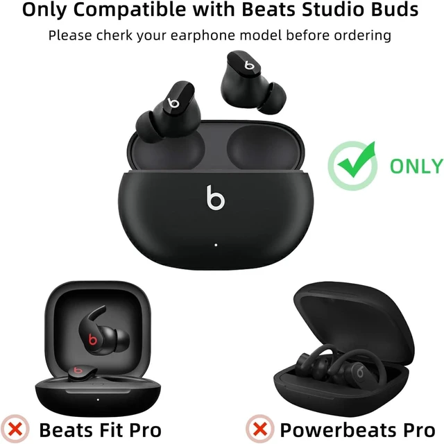 Alt view image 4 of 7 - Compatible with Beats Studio Buds (2021)/ Beats Studio Buds +(2023), Soft Silicone Case with Gold Heart Pattern for Beats Studio Buds Case with Cute Butterfly Keychain for Girls Women (Clear)