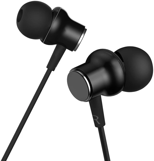 Main image of Wired Earbuds for TV with Extra Long Cord and Volume Control Comfortable in-ear fit with interchangeable silicone tips and 3.5 mm plug for TVs, PCs and laptops