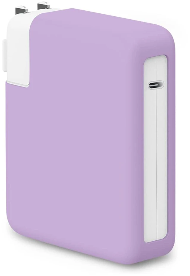 Main image of for MacBook Pro 16 inch 2026 M5 A3428 A3429 140W Power Adapter Cover, 140W Soft Silicone Charger Case Sleeve for Mac Pro 16 A3403 A3186 A2991 A2780 A2485 2021-2024 M4 M3 M2 M1, Pink Purple