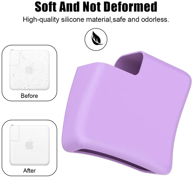 Alt view image 4 of 7 - for MacBook Pro 16 inch 2026 M5 A3428 A3429 140W Power Adapter Cover, 140W Soft Silicone Charger Case Sleeve for Mac Pro 16 A3403 A3186 A2991 A2780 A2485 2021-2024 M4 M3 M2 M1, Pink Purple