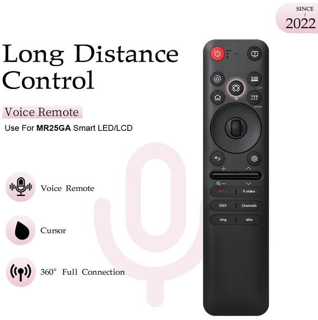 Alt view image 2 of 7 - Replacement for LG MR25GA Magic Remote with Voice, Pointer & Scroll Wheel Compatible with LG MR20-MR25 Magic Remote series AKB76046602, with voice control, pointer navigation and scroll wheel