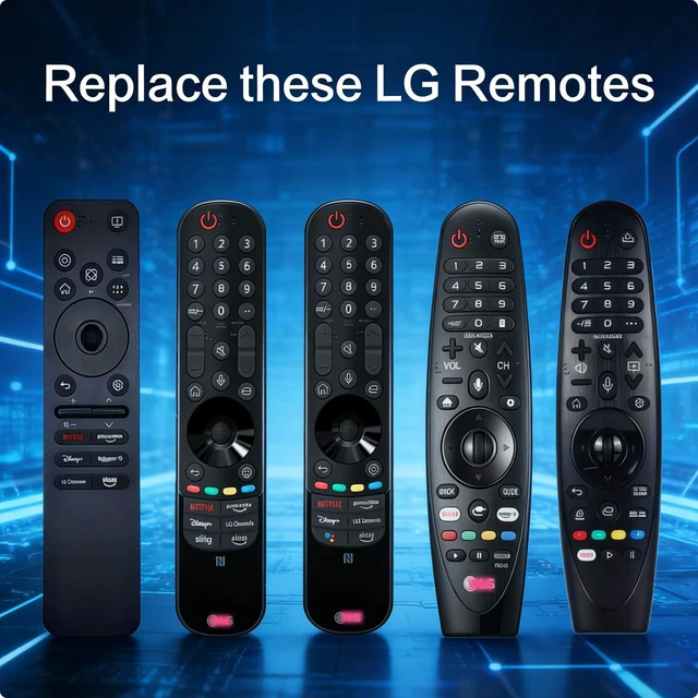 Alt view image 6 of 7 - AI Magic Remote Replacement for LG MR25GN Bluetooth Voice Control Universal, Bluetooth, built-in pointer & voice control, fits LG smart TVs released 2020-2025