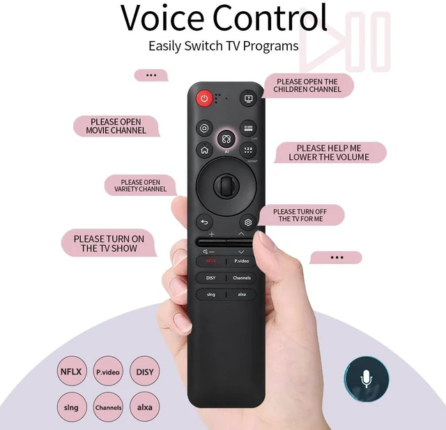 Alt view image 4 of 7 - Replacement for LG MR25GA Magic Remote with Voice, Pointer & Scroll Wheel Compatible with LG MR20-MR25 Magic Remote series AKB76046602, with voice control, pointer navigation and scroll wheel