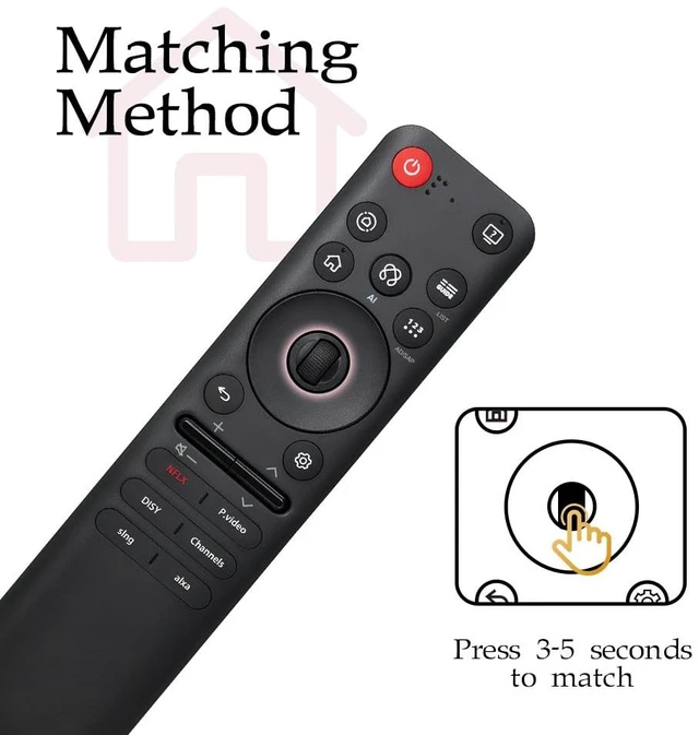 Alt view image 7 of 7 - Replacement for LG MR25GA Magic Remote with Voice, Pointer & Scroll Wheel Compatible with LG MR20-MR25 Magic Remote series AKB76046602, with voice control, pointer navigation and scroll wheel