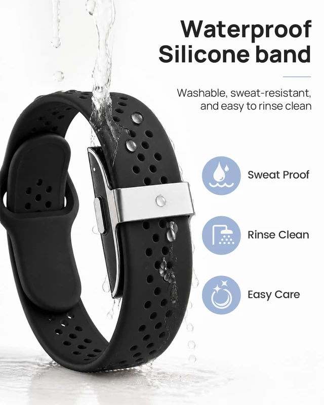 Alt view image 5 of 7 - Silicone Band for Hume Band Replacement Strap Compatible with Hume Band 1.0 Soft Water-Resistant Sport Wristband, Breathable Band for Hume Health Band Fitness Tracker, Adjustable Pin-and-Tuck Closure