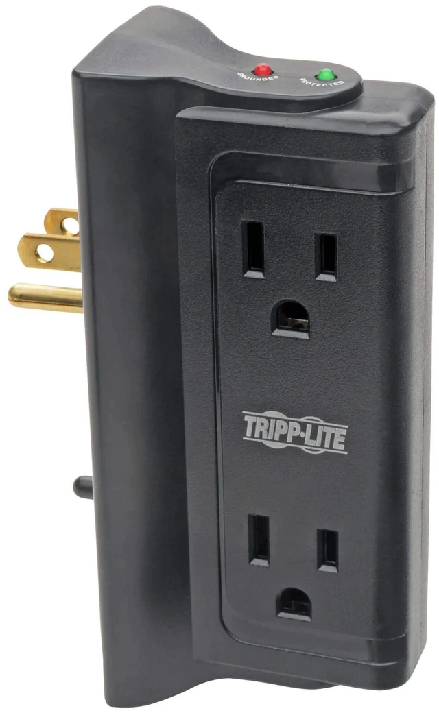 Main image of Eaton TLP4BK 4 Outlet Extender Surge Protector 720 Joules Direct Plug-in, EMI/RFI Line Noise Filtering, Manufacturer's & $10,000 Insurance