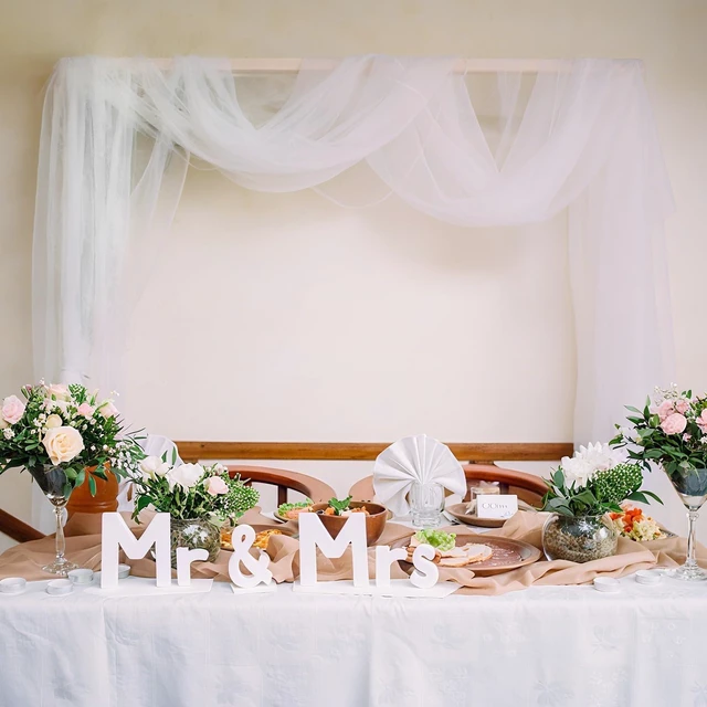 Alt view image 6 of 7 - Wedding Arch Draping Fabric, Extra Long Freely Cut Boho Gauze Backdrop Curtains for Table Runner Wedding Backgrounds Arch Ceremony Ceiling Table Decors(White,3 x 100ft,Cheesecloth)