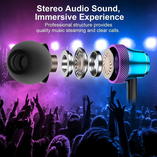 Alt view image 2 of 7 - USB C Headphone Wired Earbuds for Samsung S26 Ultra S25 FE S23 A17 A16 A36 Z Fold 8 In-Ear Noise Isolation Type C Earphone with Microphone for iPad for iPhone 18 Pro Max 17 17e 16e 16 15 Pixel 9a 10a