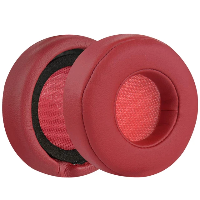 Alt view image 2 of 6 - Replacement Ear Pads for Monster Beats MIXR Headphones Ear Cushions, Repair Parts (Red)