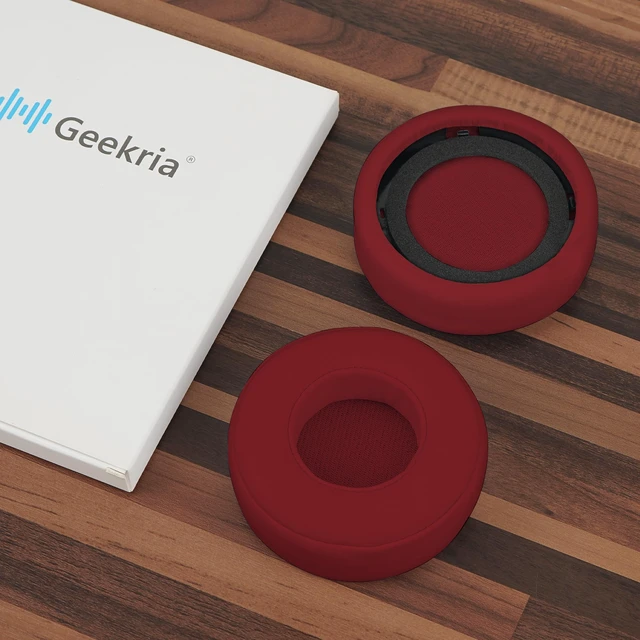 Alt view image 4 of 6 - Replacement Ear Pads for Monster Beats MIXR Headphones Ear Cushions, Repair Parts (Red)