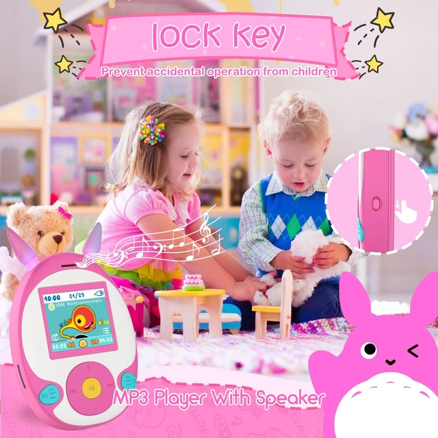 Alt view image 4 of 7 - 64GB Kids MP3 Player with Bluetooth, Speaker, Games & Ear Lights MP3 Player for Kids,Kids MP3 Player,Shuffle Playback,Todder Music Player,Kid-Friendly Design,Pefect Gifts for Kids
