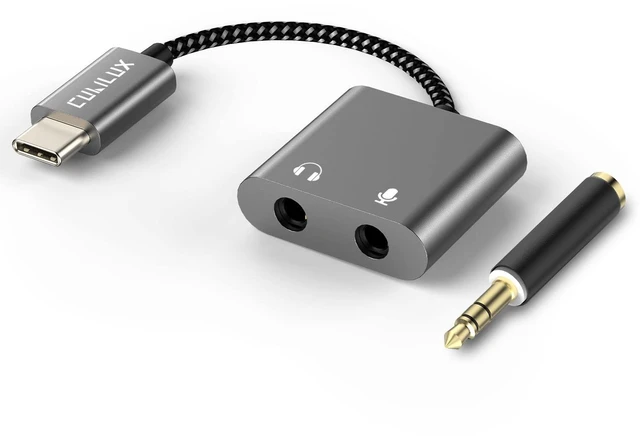 Main image of TRS Headphone & Microphone to USB C Connector, Type C to 3.5mm Audio MIC Splitter Compatible with iPhone 15+ 15 Pro Max, iPad 10, iPad Pro 11/12.9, iPad Air 5/4, iPad mini 6