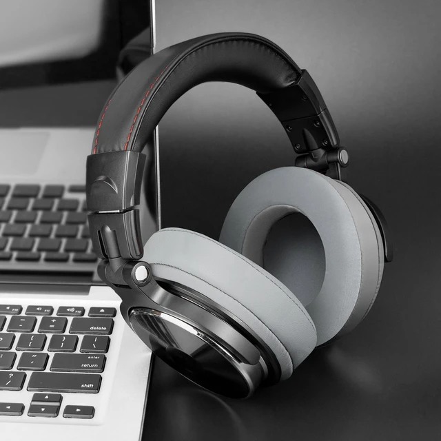 Alt view image 2 of 7 - Cooling Gel Earpads Replacement for OneOdio Pro-10/Pro-30/Pro-50/Studio HiFi/Studio Pro-C Y80B/Monitor 60 Headphones, Ear Pads Cushions with High-Density Foam, Ice Silk Fabric - Grey