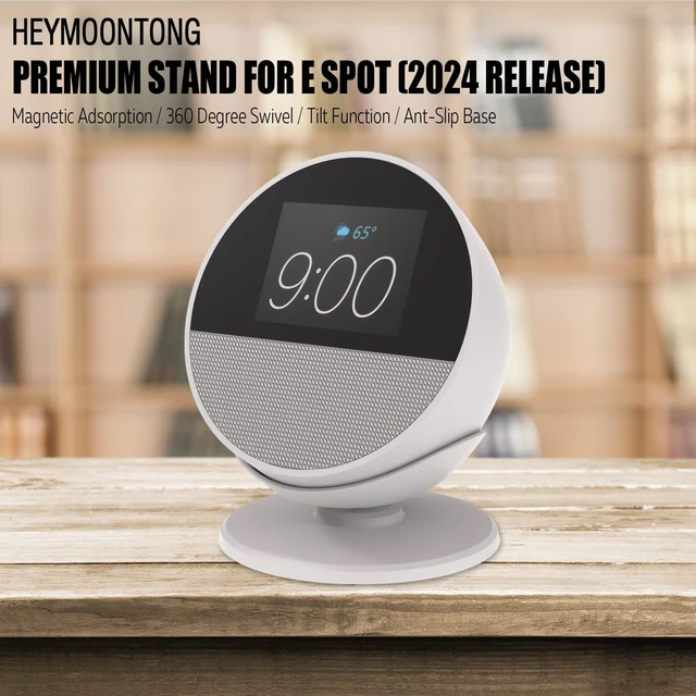 Alt view image 2 of 7 - Premium Adjustable Magnetic Desktop Stand for Spot (2024 Release) - Mount Accessories, Fit Ech0 Spot & Homepod Mini, 360° Swivel, Tilt, Anti-Slip Base (White)