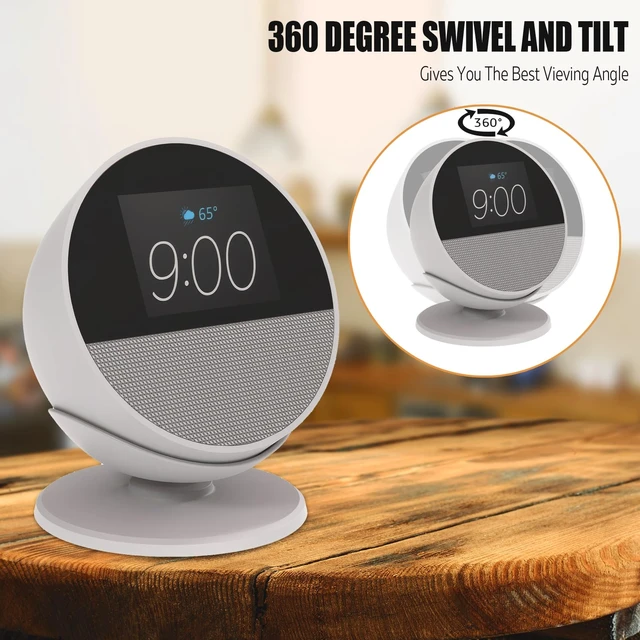 Alt view image 4 of 7 - Premium Adjustable Magnetic Desktop Stand for Spot (2024 Release) - Mount Accessories, Fit Ech0 Spot & Homepod Mini, 360° Swivel, Tilt, Anti-Slip Base (White)