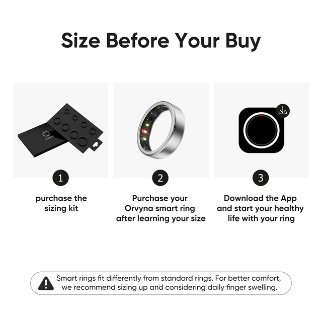 Alt view image 2 of 7 - Titanium Smart Ring for Women & Men Ultra-Light (2.73.2g), 46 Days Battery, 500mAh Case for 3 Recharges, Health & Fitness Tracker (Silver 8)
