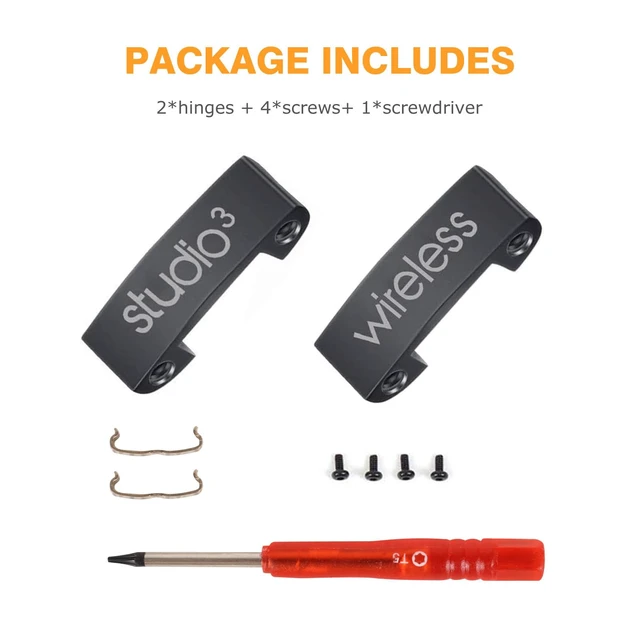 Alt view image 6 of 6 - Studio 3 Replacement Hinge as Same as the OEM Accessories Parts Durable Repair Kit Compatible with Beats by Dre Studio3 (A1914), Studio 2 Wired/Wireless, Studio Pro (A2924) Headphones (Black)