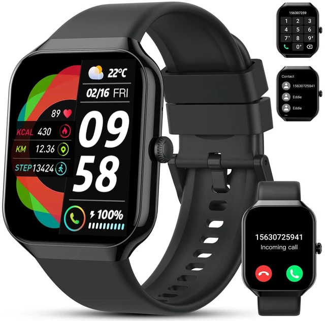 Main image of Smart Watch(Answer/Make Call), 1.96" HD Smartwatch for Men Women, 2026 Fitness Watch with 110+ Sport Modes/Heart Rate/Sleep Monitor/Pedometer, IP68 Waterproof Fitness Activity Tracker for Android iOS