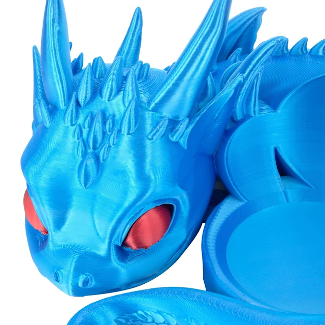 Alt view image 5 of 7 - Dragon Stand for Echo Dot 4th/5th Gen, 3D Printed Dragon Echo Desktop Speakers, Holder for Echo Dot 5th Gen Echo Dot 4th Gen, Made in USA (Blue)