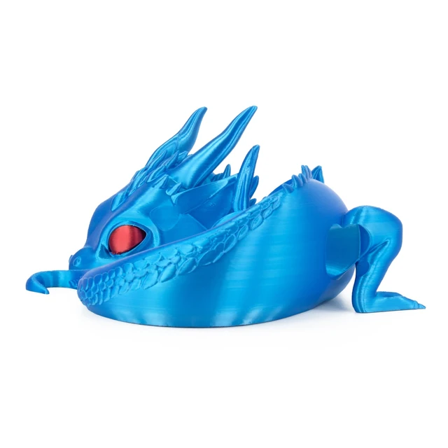 Alt view image 7 of 7 - Dragon Stand for Echo Dot 4th/5th Gen, 3D Printed Dragon Echo Desktop Speakers, Holder for Echo Dot 5th Gen Echo Dot 4th Gen, Made in USA (Blue)