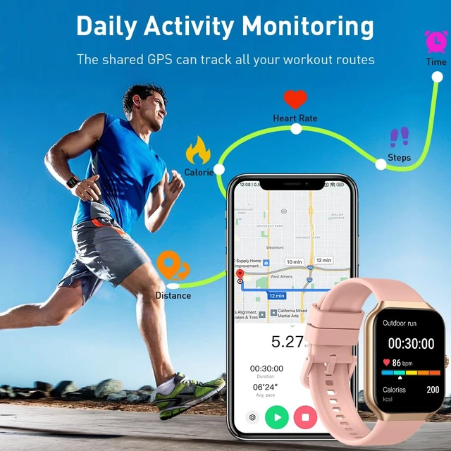 Alt view image 6 of 7 - Smart Watch(Answer/Make Call), 1.96" HD Smartwatch for Men Women, 2026 Fitness Watch with 7/24 Heart Rate/Sleep Monitor/30+Day,113+ Sport Modes,IP68 Waterproof Fitness Activity Tracker for Android iOS