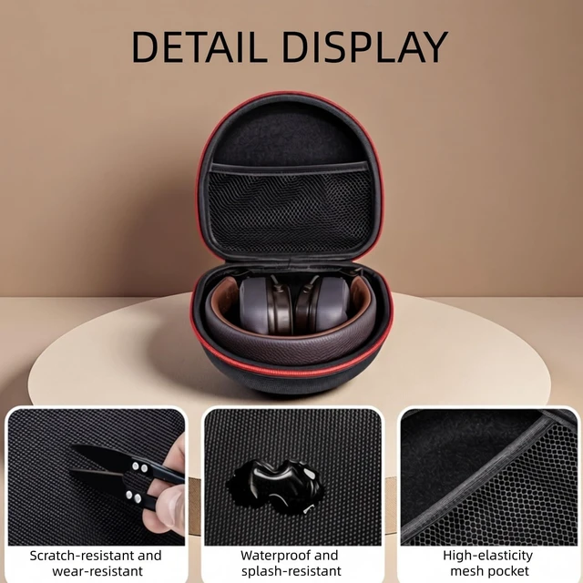 Alt view image 3 of 7 - Hard Carrying Case for Marshall Major II/III/IV/V,Scratch-Resistant, Abrasion-Resistant, Waterproof, and Splash-Proof for Major 5/4/3/2 Headphones (Black)