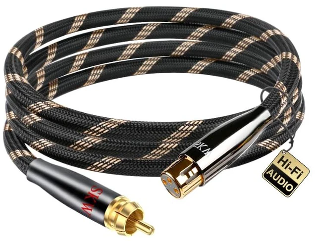 Main image of Single XLR Female to RCA Male Cable, BG Series Ultra-high Purity Copper Audio Cable 4.9ft/1.5M (1 Cable)