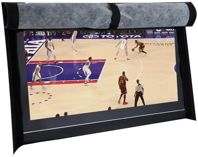 Main image of Outdoor 55" TV Set Cover,Scratch Resistant Liner Protect LED Screen Best-Compatible with Standard Mounts and Stands (Black)