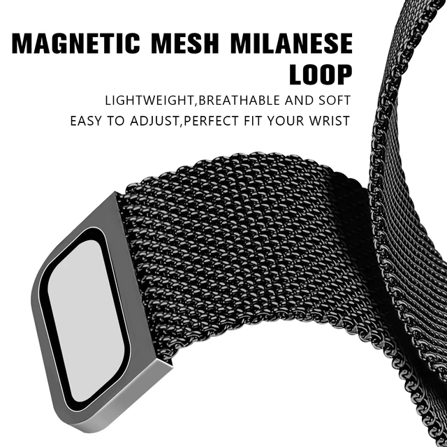 Alt view image 4 of 7 - Magnetic Bands Compatible for Fitbit Sense 2/Fitbit Versa 4/Fitbit Sense/Fitbit Versa 3, Mesh Stainless Steel Bling Strap, Dressy Replacement Adjustable Wristband for Women