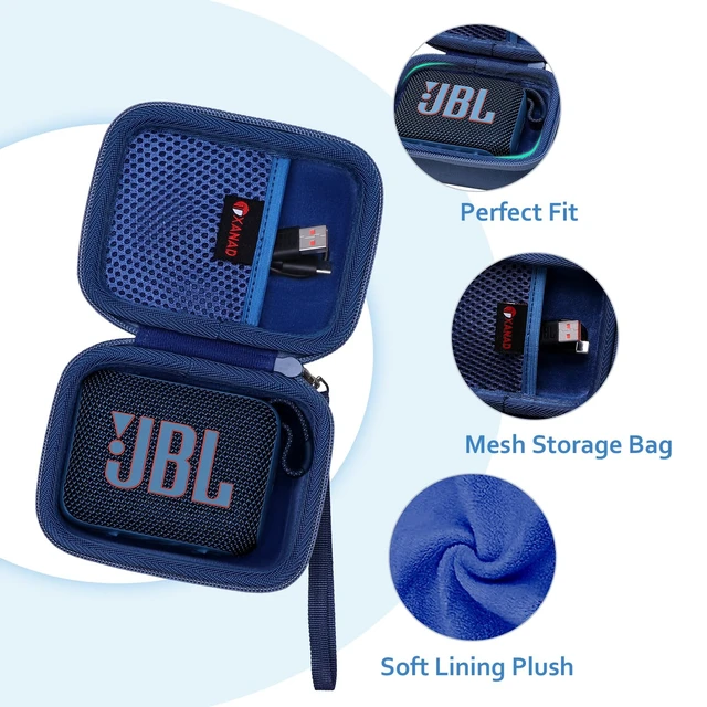 Alt view image 2 of 6 - Hard Case Compatible with JBL Go 4 / GO 5 / Go 3 Ultra Speaker, Blue