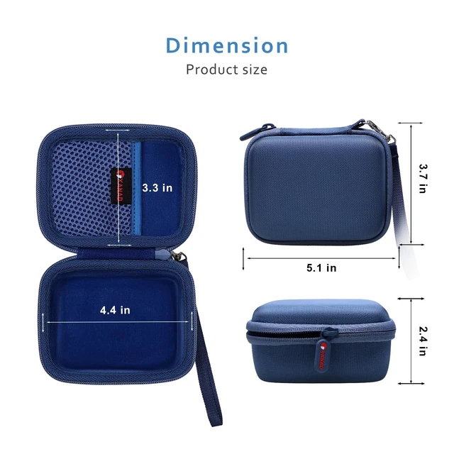 Alt view image 4 of 6 - Hard Case Compatible with JBL Go 4 / GO 5 / Go 3 Ultra Speaker, Blue