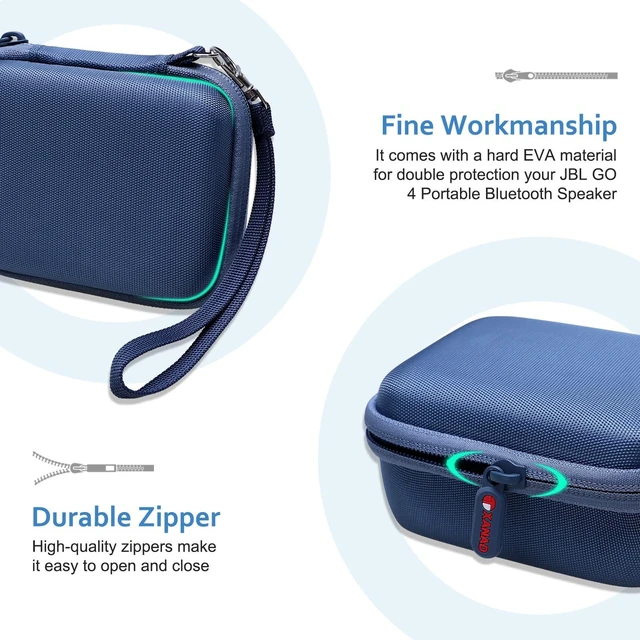 Alt view image 5 of 6 - Hard Case Compatible with JBL Go 4 / GO 5 / Go 3 Ultra Speaker, Blue