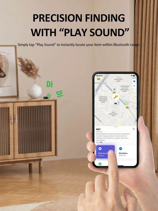 Alt view image 3 of 7 - Tracker Tags for Android & iOS, Smart Tag for Luggage, Wallet, Keys Key Finder Tracking Device, Both Works with Apple Find My & Google's Find Hub - 2 Pack