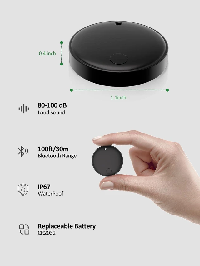 Alt view image 6 of 7 - Tracker Tags for Android & iOS, Smart Tag for Luggage, Wallet, Keys Key Finder Tracking Device, Both Works with Apple Find My & Google's Find Hub - 2 Pack