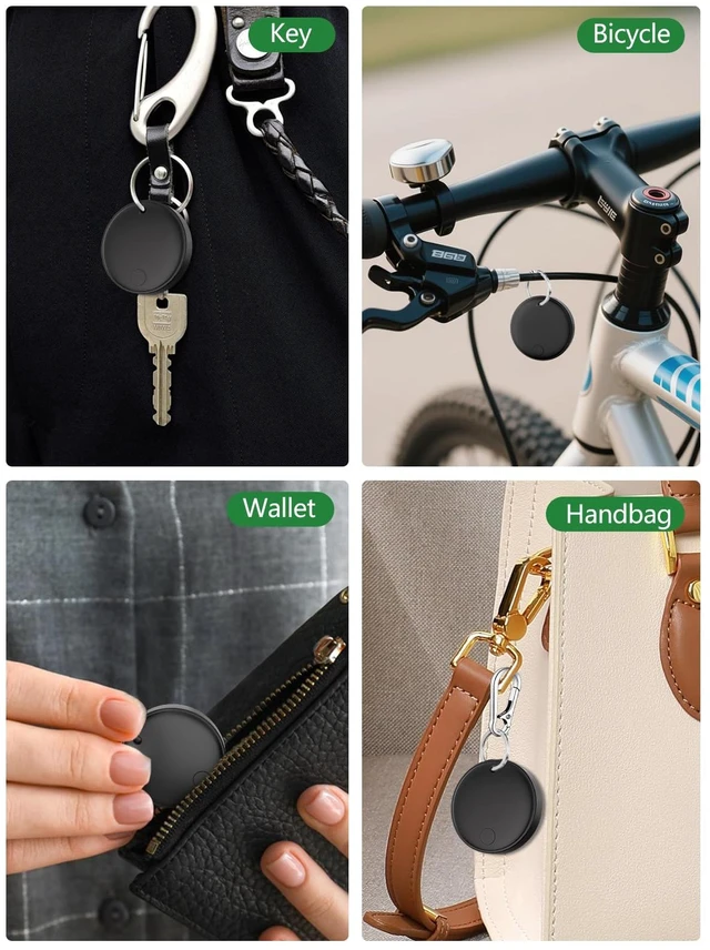 Alt view image 7 of 7 - Tracker Tags for Android & iOS, Smart Tag for Luggage, Wallet, Keys Key Finder Tracking Device, Both Works with Apple Find My & Google's Find Hub - 2 Pack