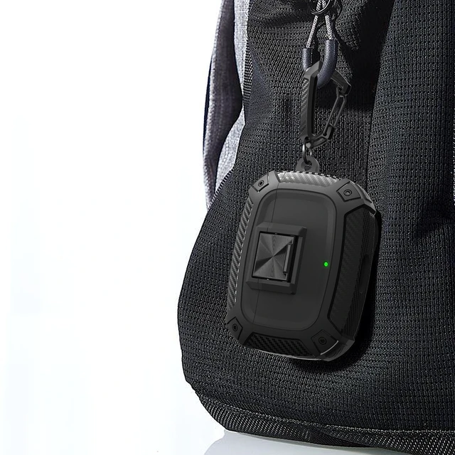 Alt view image 7 of 7 - for Beats Studio Buds Case Cover, Studio Buds Plus Case 2023 with Lock, Studios Bud + Shockproof Protective Earbuds Cases with Keychain for Beats Studios Bud 2021/ Buds+ 2023, Black