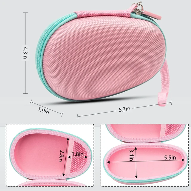 Alt view image 4 of 7 - Carrying Case for JBL Clip 5 and for JBL Clip 4 Speaker Shock-Absorbing Shell, Mesh Pocket, Carabiner and Wrist Strap Keep Speaker Gear Protected and Ready to Go, Pink, Case Only